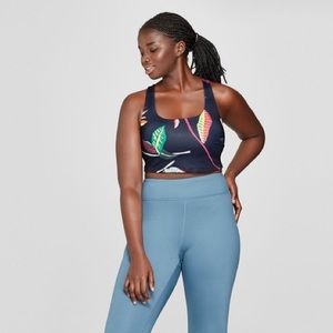 🔴 Joy Lab Floral Low Impact Sports Bra Crop Top